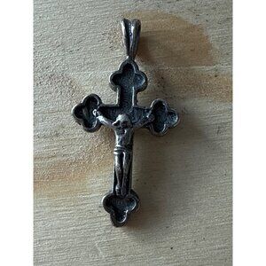 Sterling Silver Cross Crucifix Pendant Necklace 925 Jesus Religious Jewelry